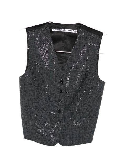 Alexander Wang buttoned v-neck top - Grey - zdjęcie produktu nr 1