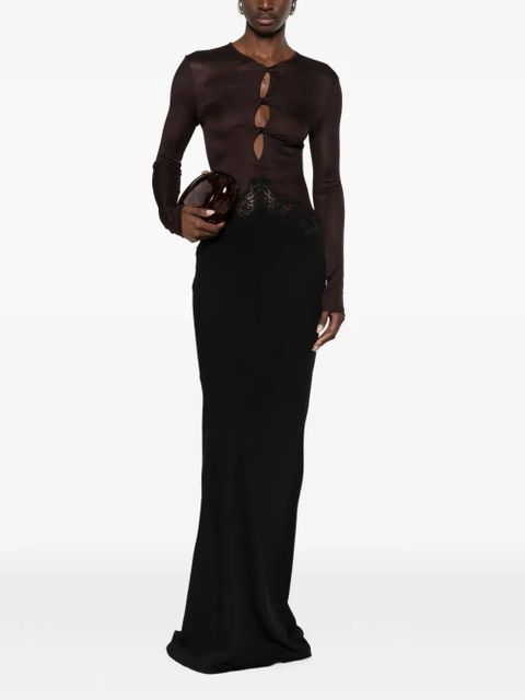 Christopher Esber lace-detail maxi dress - Black - zdjęcie produktu nr 2