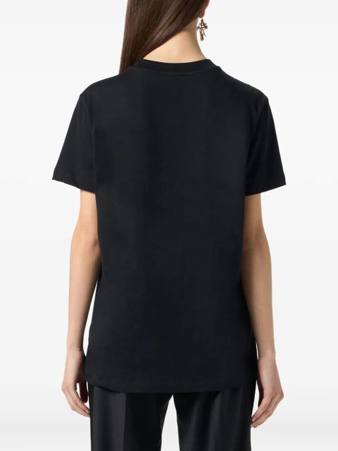 Blumarine logo-embroidered t-shirt - Black