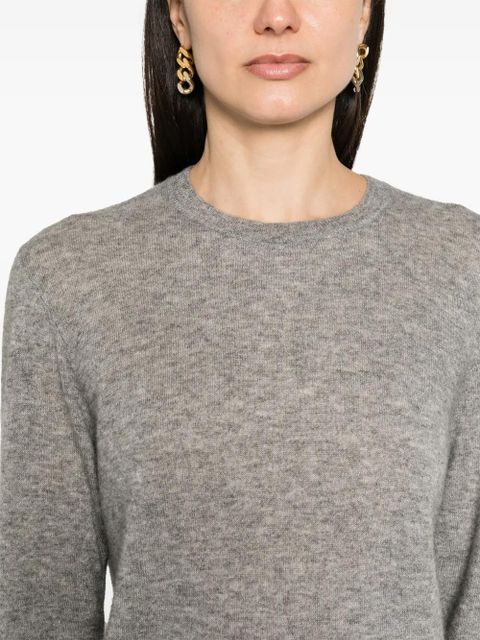 Saint Laurent mélange cashmere-blend jumper - Grey - zdjęcie produktu nr 2