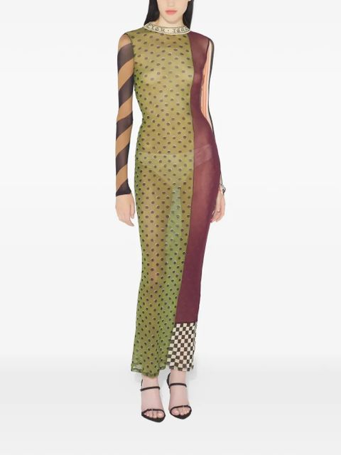 Jean Paul Gaultier patchwork printed maxi dress - Green - zdjęcie produktu nr 2