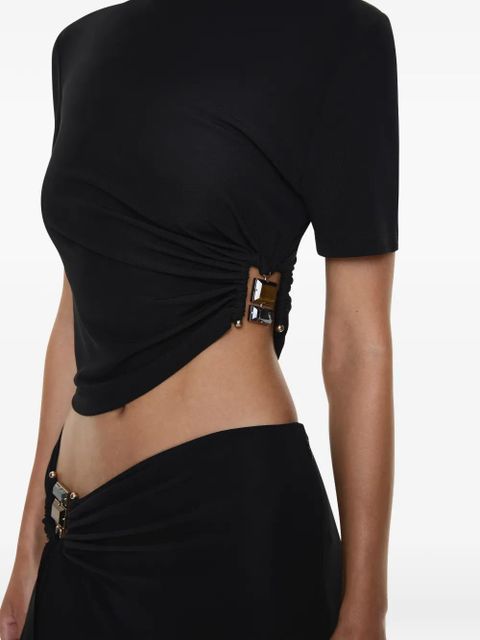 Christopher Esber Bezel Cascade Quartz long skirt - Black