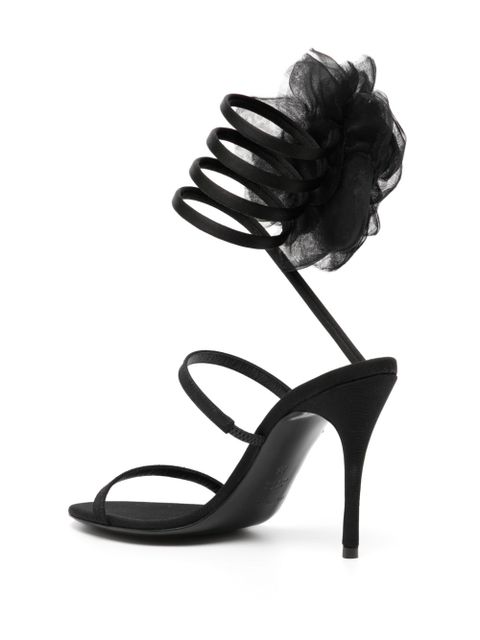 Magda Butrym Spiral organza-flower sandals - Black - zdjęcie produktu nr 2