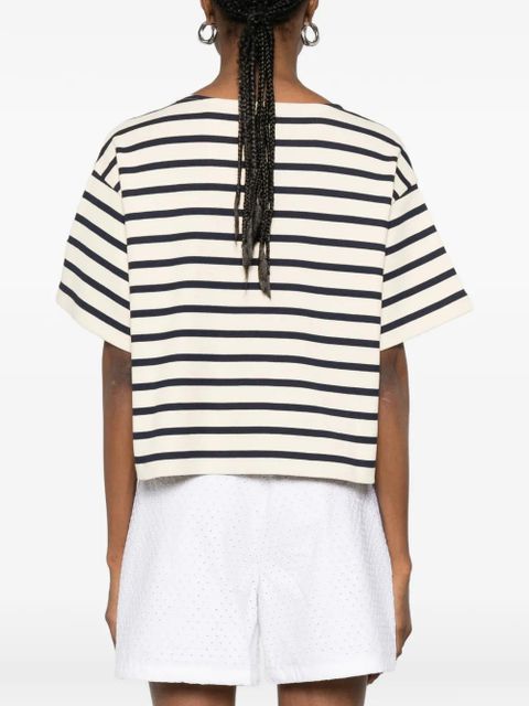 Moncler striped short-sleeve T-shirt - Neutrals