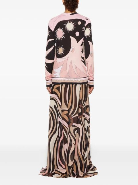 PUCCI Marmo-print maxi skirt - Black