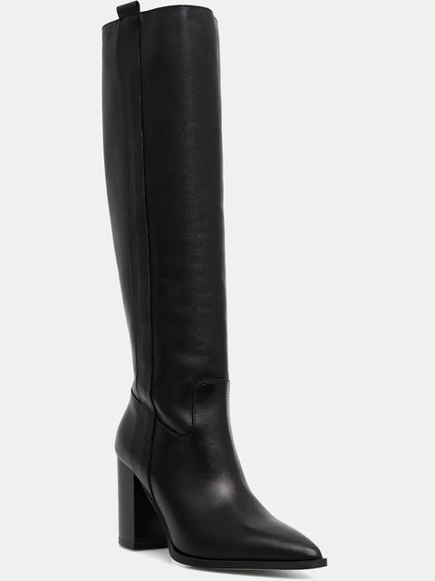 Jonak kozaki skórzane PECHE CUIR damskie kolor czarny na słupku 3700034 - zdjęcie produktu nr 1