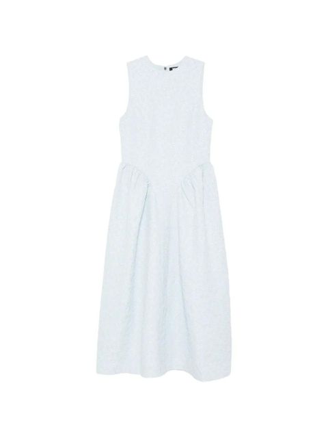 ROTATE BIRGER CHRISTENSEN jacquard crew-neck midi dress - Blue - zdjęcie produktu nr 1