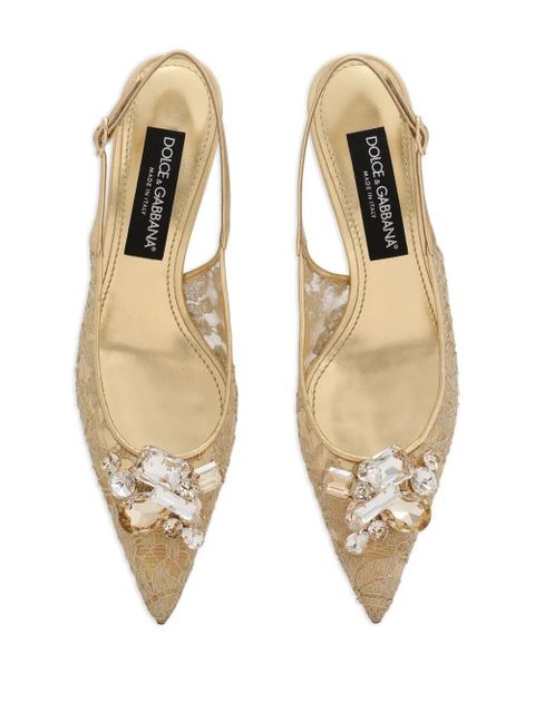 Dolce & Gabbana 60mm Rainbow slingback pumps - Neutrals