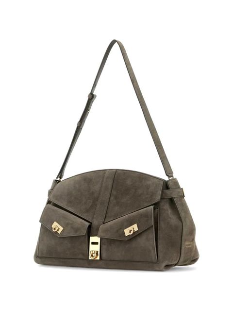 Ferragamo clasp fastening shoulder bag - Grey - zdjęcie produktu nr 2