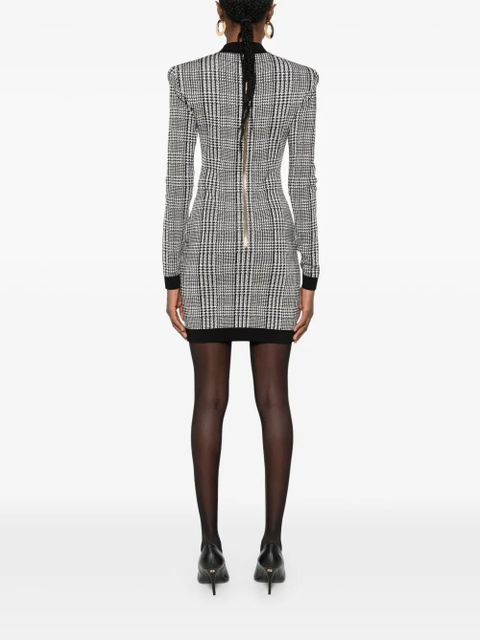 Balmain button-embellishment mini dress - White