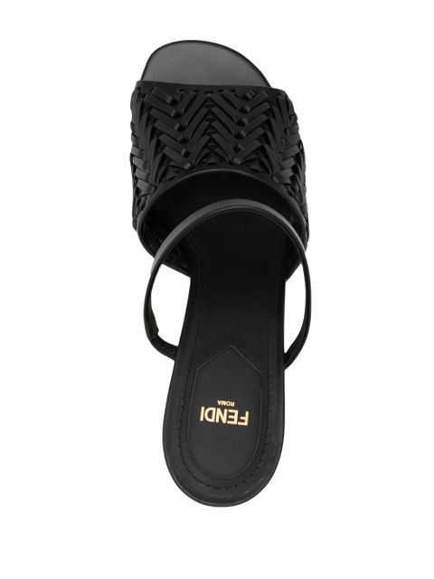 FENDI Fendi First 95mm leather sandals - Black