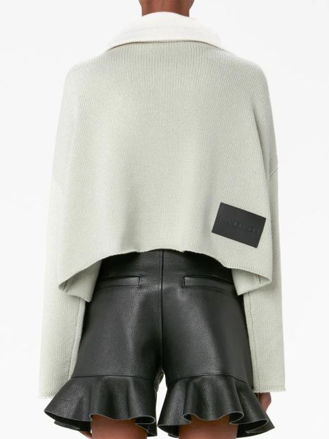 JW Anderson logo-patch long-sleeve jumper - White