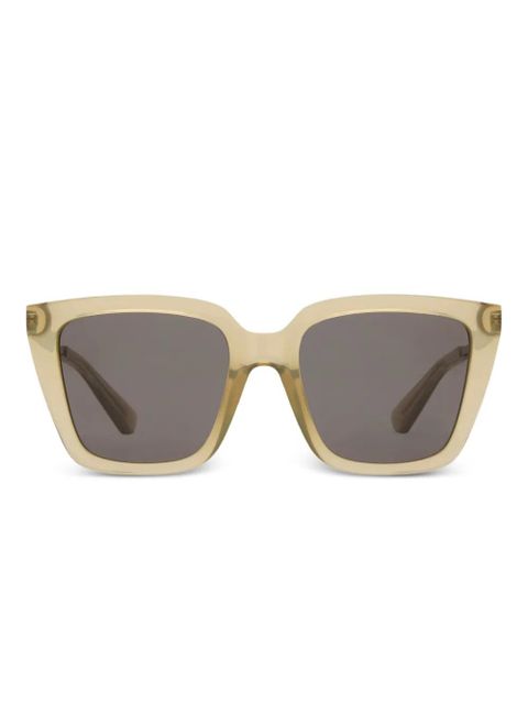 Burberry logo-engraved oversize-frame sunglasses - Neutrals - zdjęcie produktu nr 1