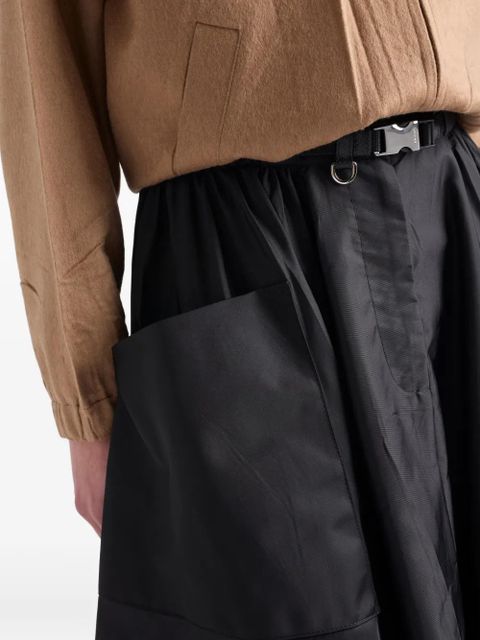 Prada Re-Nylon pleated midi skirt - Black