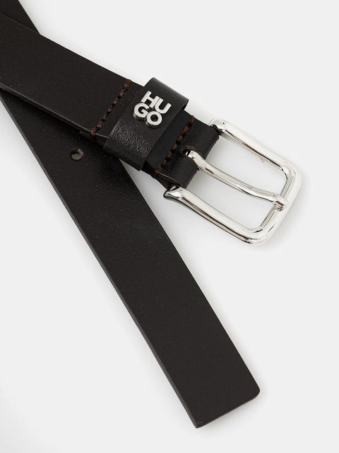 HUGO pasek skórzany damski kolor brązowy 50552777 - zdjęcie produktu nr 2