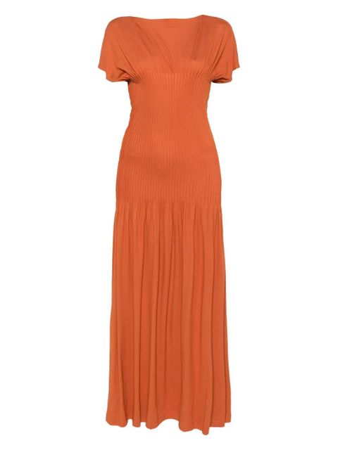 TOTEME knife-pleated maxi dress - Brown - zdjęcie produktu nr 1