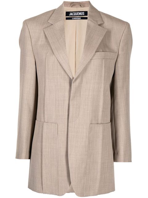 Jacquemus La veste d'homme blazer jacket - Neutrals - zdjęcie produktu nr 1