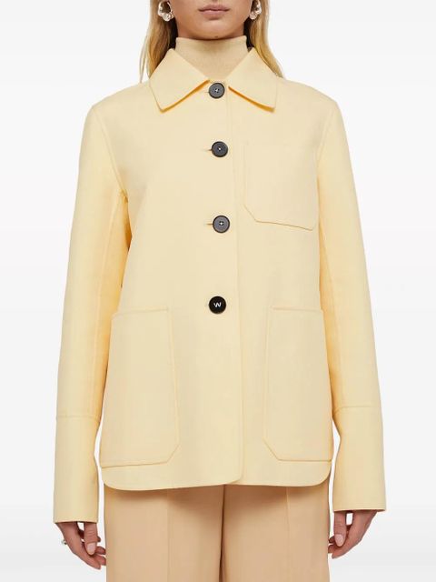 Jil Sander point-collar cotton shirt jacket - Yellow - zdjęcie produktu nr 2