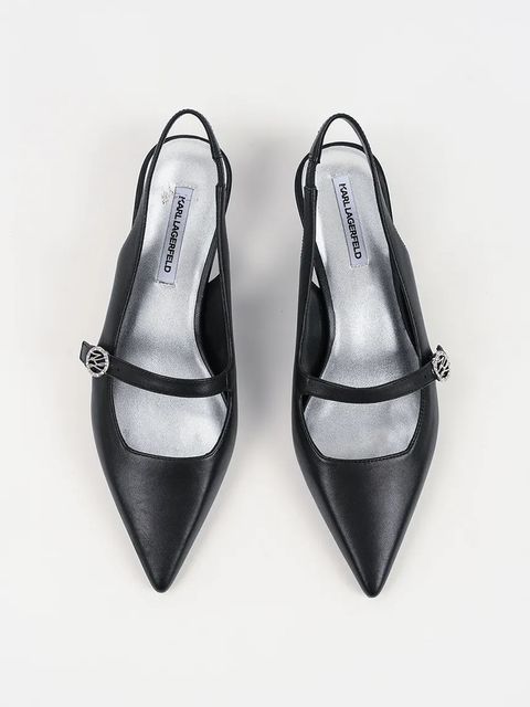 Karl Lagerfeld szpilki skórzane PASHA kolor czarny KL30117