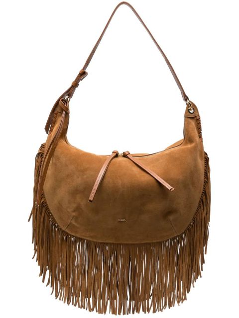 Ba&Sh XL Franges suede shoulder bag - Brown - zdjęcie produktu nr 1