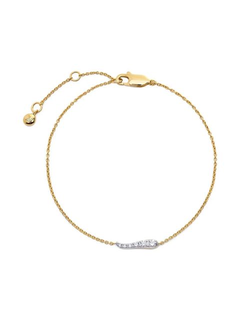 Monica Vinader diamond-embellishment bracelet - Gold - zdjęcie produktu nr 1