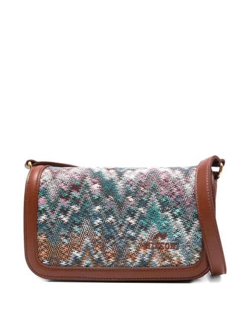 Missoni patterned leather cross body bag - Brown - zdjęcie produktu nr 1