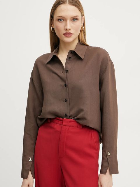 Patrizia Pepe koszula z domieszką lnu - zdjęcie produktu nr 1