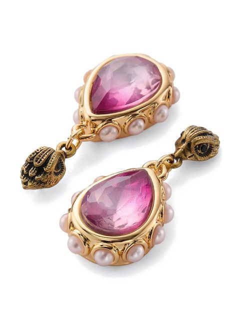 Kurt Geiger London kolczyki damskie metalowe z cyrkonią - zdjęcie produktu nr 1