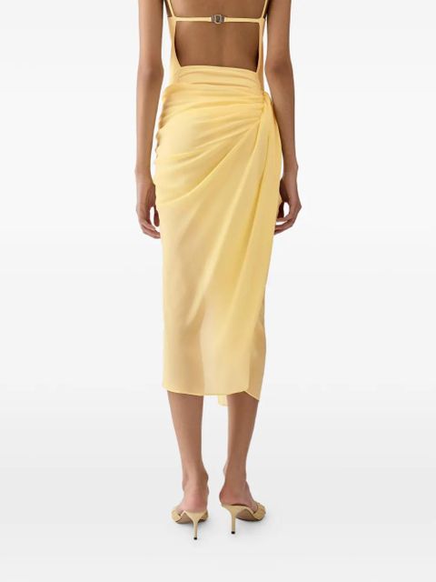 Jacquemus draped asymmetric skirt - Yellow