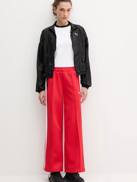 Puma spodnie dresowe damskie kolor czerwony 629803 - zdjęcie produktu nr 2