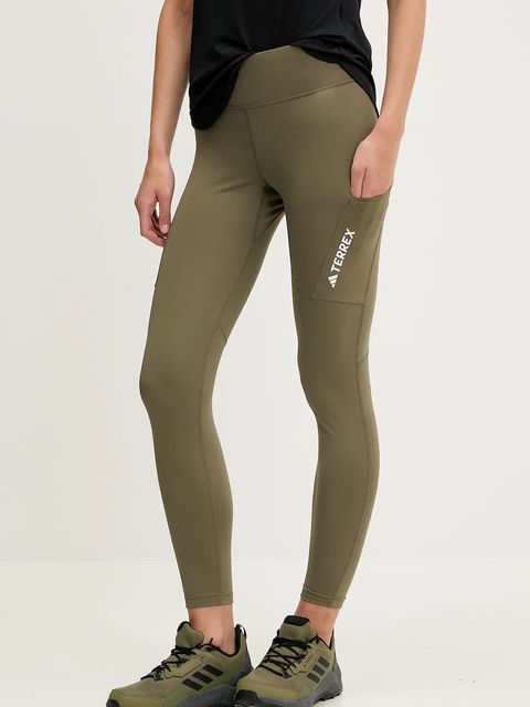 adidas TERREX legginsy Multi damskie kolor zielony gładkie JF1267 - zdjęcie produktu nr 1