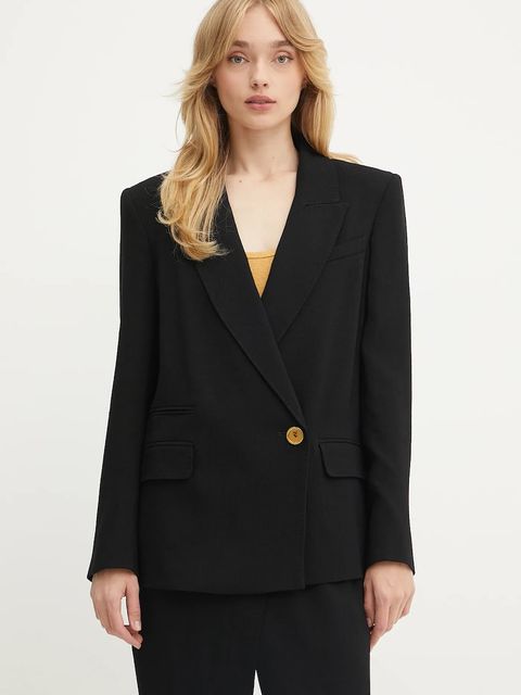 Marciano by Guess marynarka ARIANA kolor czarny dwurzędowa gładka 5YGN15 7341A - zdjęcie produktu nr 1