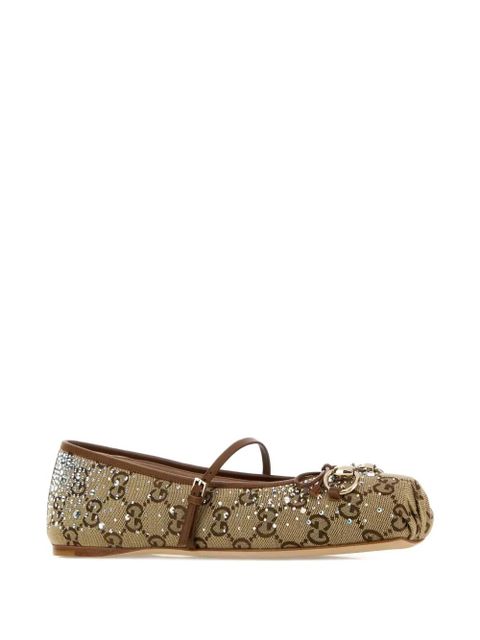 Gucci monogram-pattern ballerinas - Brown - zdjęcie produktu nr 2