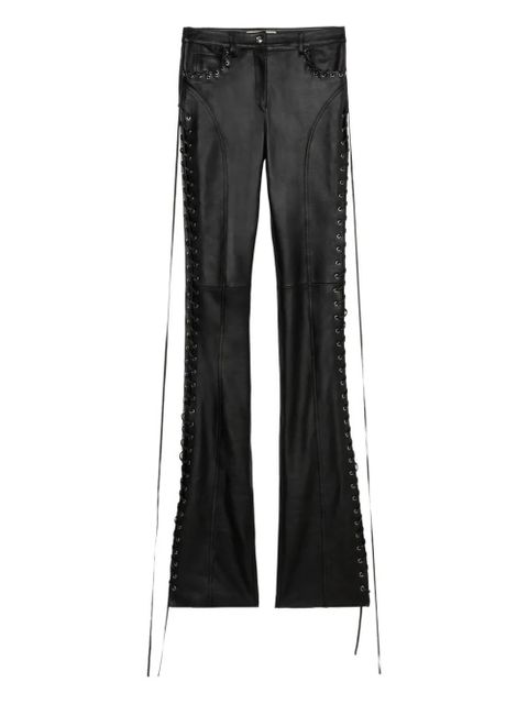 Blumarine lace-up trousers - Black - zdjęcie produktu nr 1