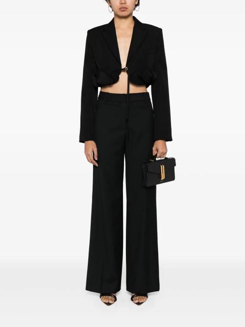 Christopher Esber high-rise wide-leg trousers - Black