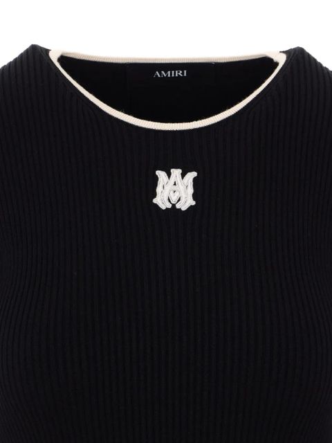 AMIRI embroidered-logo mini dress - Black