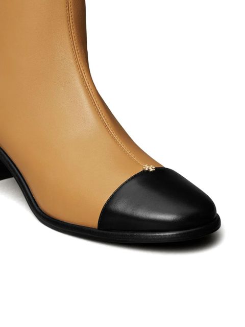 Tory Burch 50mm cap-toe ankle boots - Brown