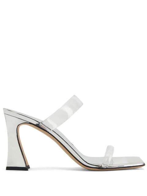 Giuseppe Zanotti Flamina PLexi 80mm metallic-finish sandals - Silver - zdjęcie produktu nr 1