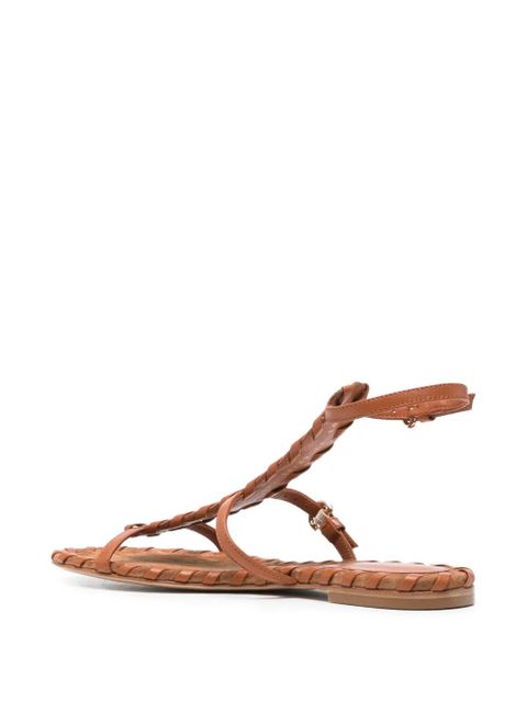 Gianvito Rossi braided-trim sandals - Brown