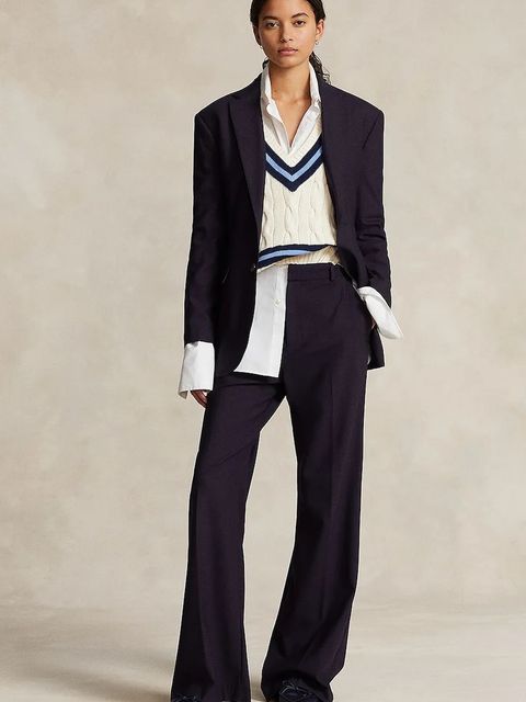 Polo Ralph Lauren marynarka wełniana RLXD SB kolor granatowy jednorzędowa gładka 211891060