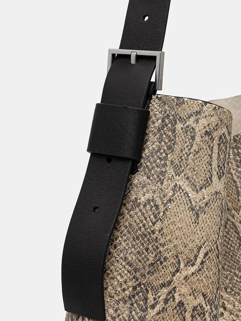 AllSaints torebka skórzana kolor żółty W560XD