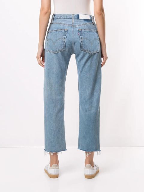RE/DONE Stove pipe cropped jeans - Blue