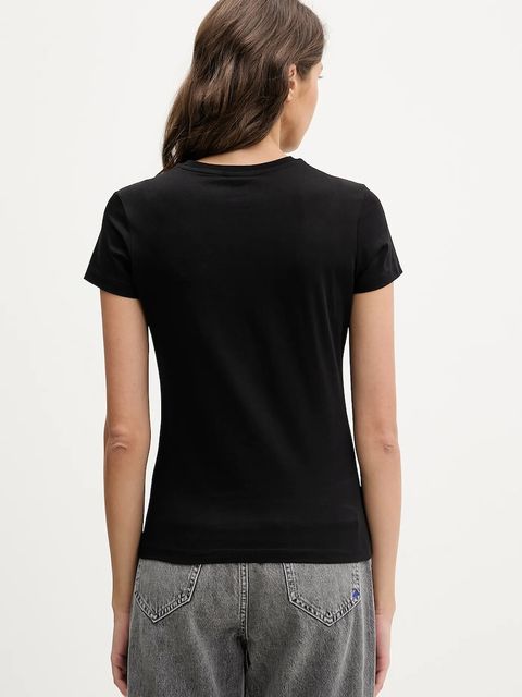 Karl Lagerfeld Jeans t-shirt bawełniany damski kolor czarny B1W17053