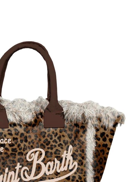 MC2 Saint Barth Vanity leopard print fringed tote bag - Neutrals - zdjęcie produktu nr 2