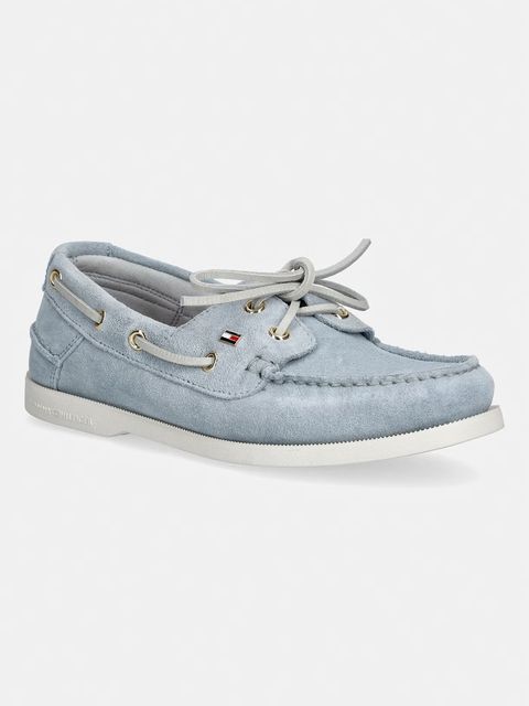 Tommy Hilfiger mokasyny damskie zamszowe HILFIGER SUEDE BOAT SHOE - zdjęcie produktu nr 1