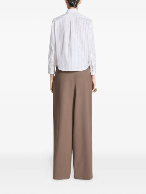 DRIES VAN NOTEN pinstripe cotton shirt - White