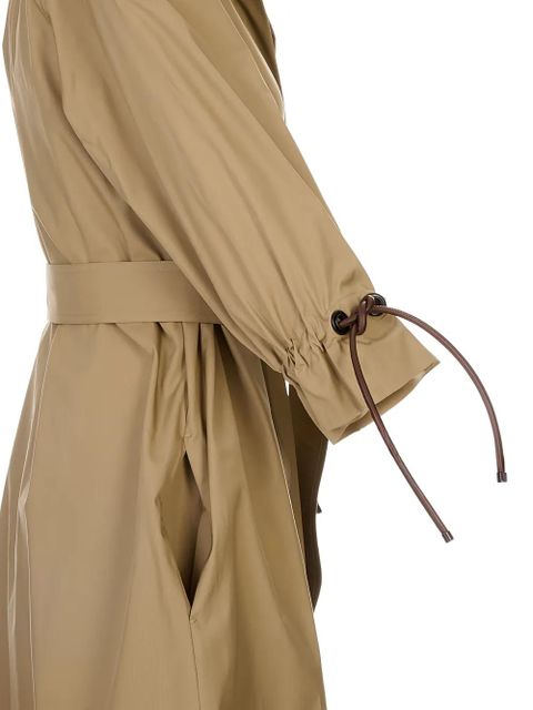 Max Mara drawstring-cuff belted dress - Neutrals