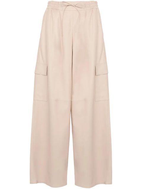 Yves Salomon leather trousers - Neutrals - zdjęcie produktu nr 1