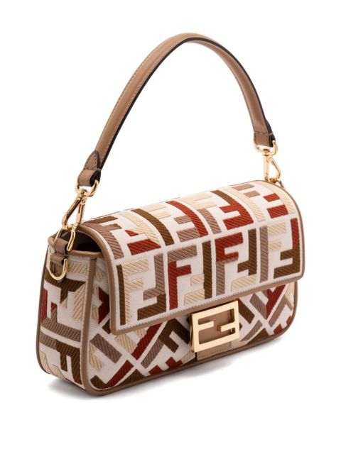 FENDI medium Baguette FF-motif shoulder bag - Neutrals - zdjęcie produktu nr 2