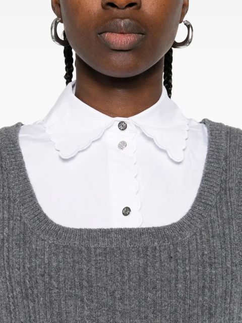 Maje ribbed layer shirt - Grey